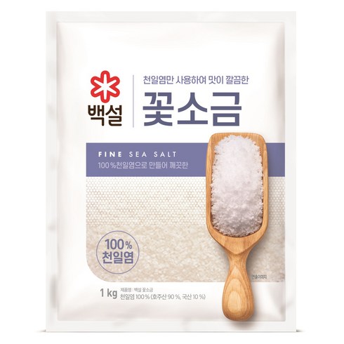 꽃소금 - 백설 꽃소금, 1kg, 1개