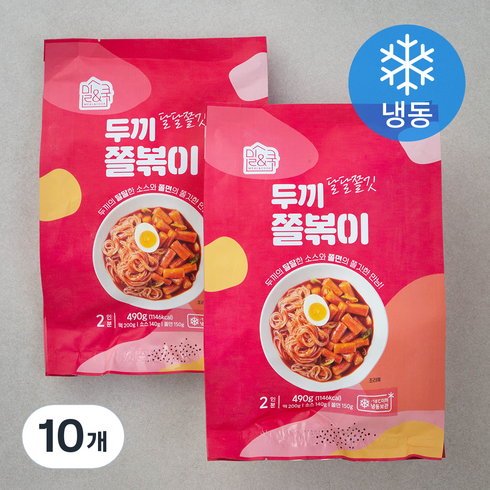 밀&쿡 두끼 쫄볶이 (냉동), 490g, 10개