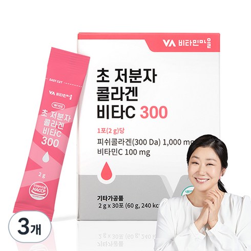 비타민마을 초 저분자 콜라겐 비타민C 300 30p, 3개, 60g