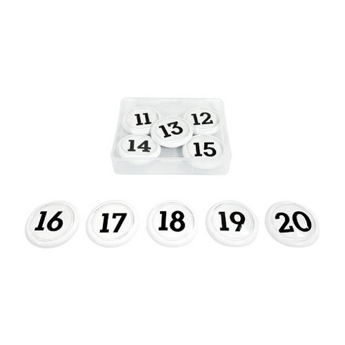 마그피아 숫자 자석 홀더 10종 세트 11~20, 흰색, 1세트