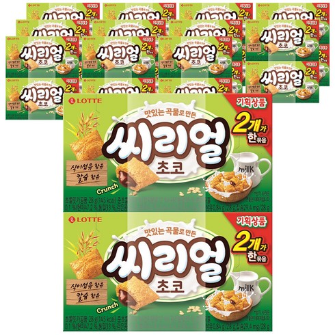 롯데제과 맛있는 곡물로 만든 씨리얼 초코, 28g, 24개