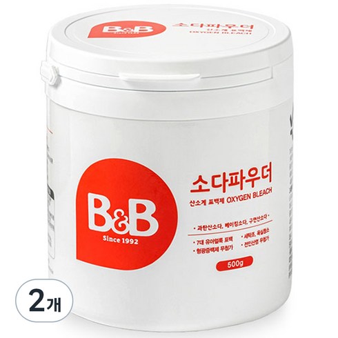 페르바도아기세제 - 비앤비 유아용 소다 파우더, 500g, 2개