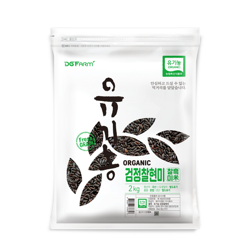 대구농산 유기농 검정찰현미, 2kg, 1개