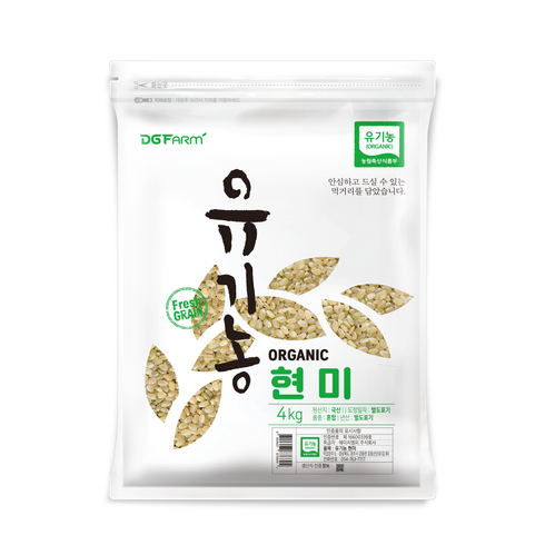 대구농산 유기농 현미, 4kg, 1개