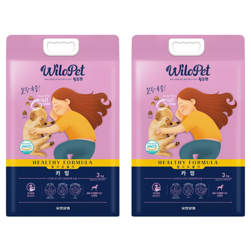 윌로펫 강아지 헬시포뮬러 소프트 기능성 사료, 스트레스완화/안정/집중력관리, 3kg, 2개