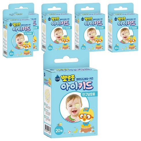플레이드 뽀로로 안구보호용 아이키드 반창고, 20개입, 6개