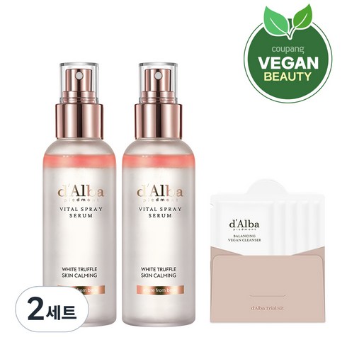 달바 화이트 트러플 바이탈 스프레이 세럼 100ml x 2p + 약산성 젤클 15ml 세트, 2세트