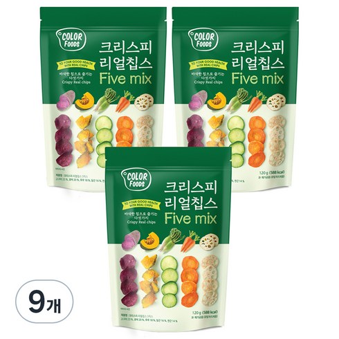 크리스피 리얼칩스, 120g, 9개