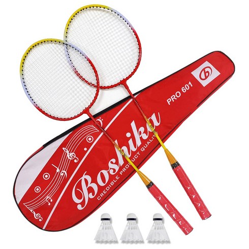 배곧스포츠 배드민턴 라켓2개+셔틀콕3개+가방세트 블루, 1세트