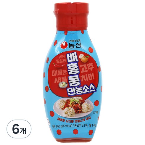 농심 배홍동 만능소스, 300g, 6개