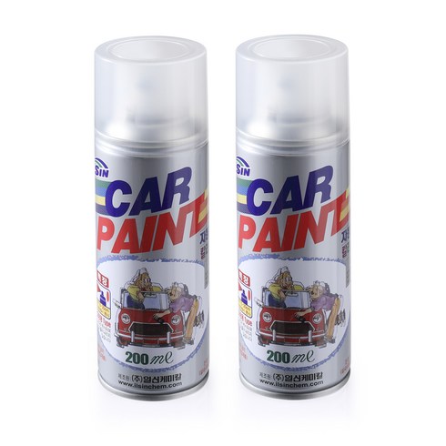 일신 자동차 전용 스프레이페인트세트 쉐보레 스노우플레이크화이트펄 GYN 1차용 200ml + 2차용 200ml차 144, 1세트