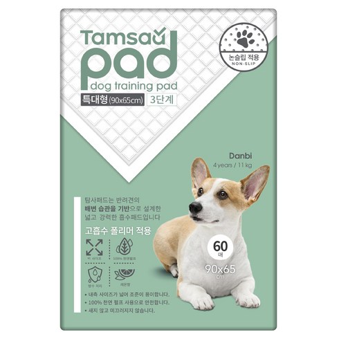 탐사 강아지 배변패드 특대형(90 x 65cm) 흡수력 3단계 60매, 1개, 60매입