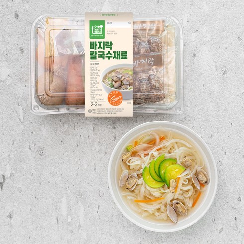 프레시밀 바지락칼국수 재료 모음 밀키트, 750g, 1팩