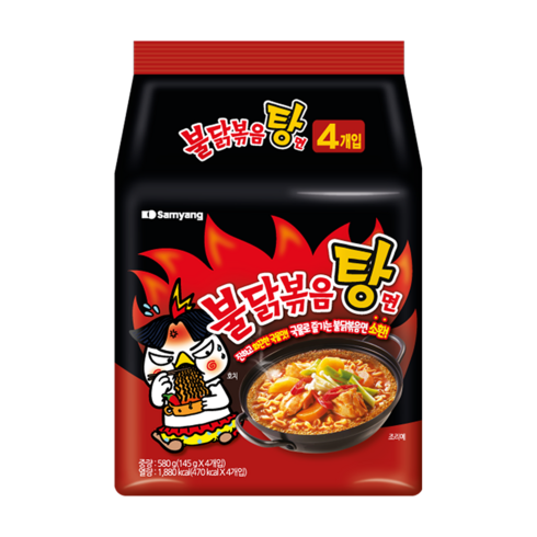 불닭볶음탕면 - 삼양 불닭볶음탕면 145g, 4개