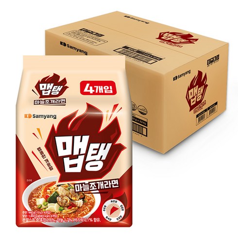 맵탱마늘조개 - 맵탱 마늘조개라면 110g, 32개