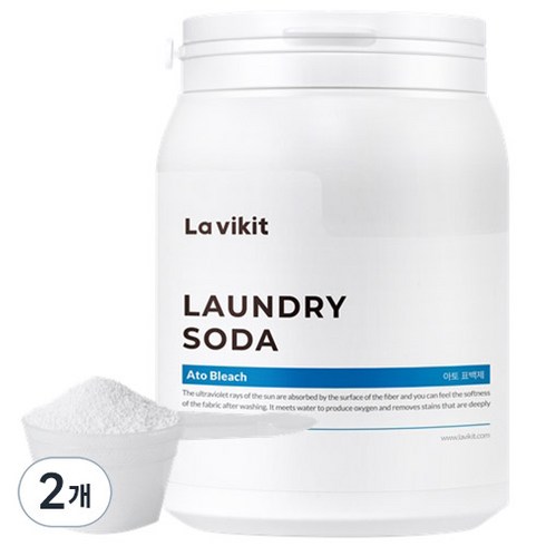 라비킷 대용량 아토 분말표백제 + 계량스푼 1kg, 2개