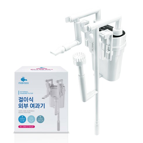 모비딕 걸이식 외부 수조 여과기 화이트 S XC-106A DH-350F, 1개, 3.5W