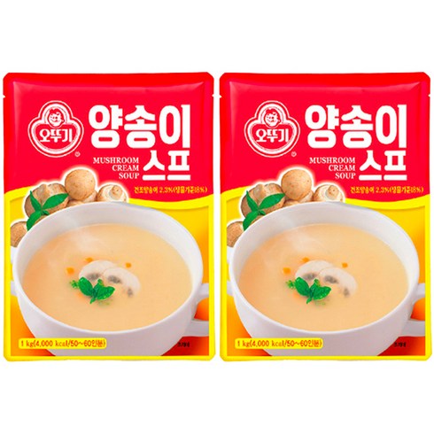 양송이스프 - 오뚜기 양송이 스프, 1kg, 2개