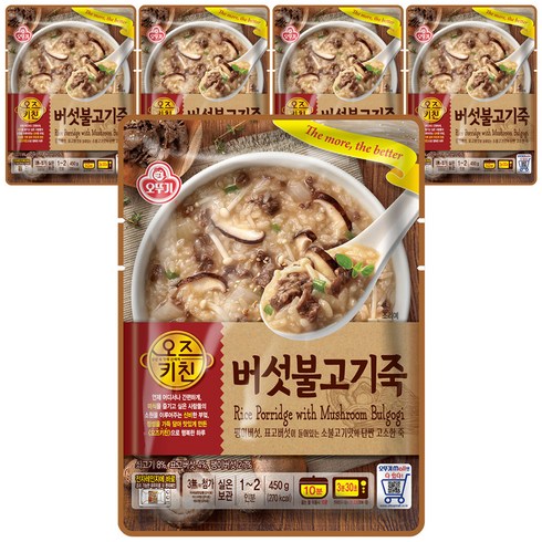 궁키친 돼지국밥 - 오뚜기 오즈키친 버섯불고기죽, 450g, 5개