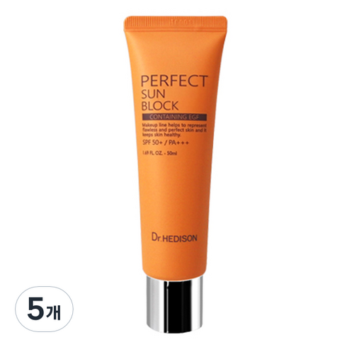 닥터헤디슨 퍼펙트 썬블록 SPF50+ PA+++, 5개, 50ml