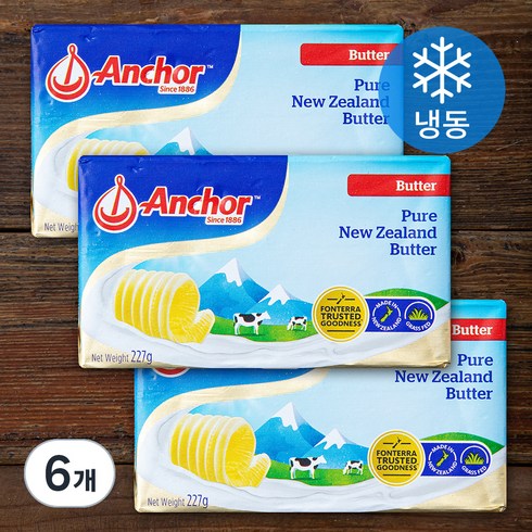 앵커 버터 (냉동), 227g, 6개