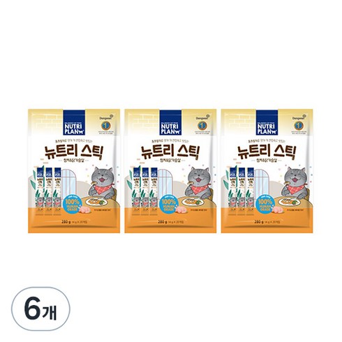 동원 뉴트리스틱 20개입 280g, 참치 + 닭가슴살 혼합맛, 6개