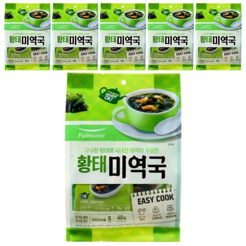 풀무원 황태 미역국, 40g, 6개