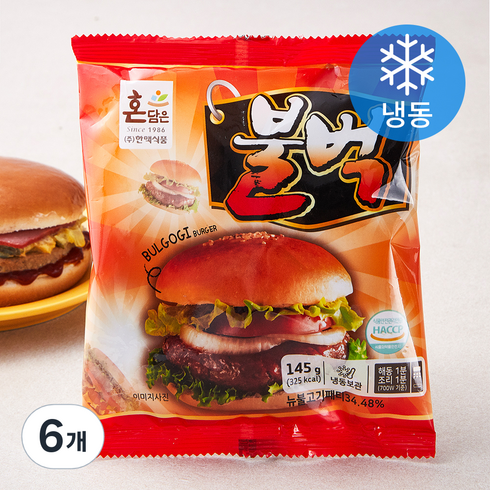 롯데리아 - 불벅 버거 (냉동), 145g, 6개