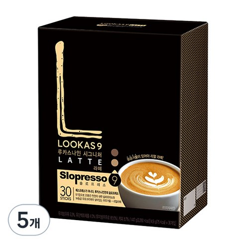루카스나인 라떼 커피믹스, 14.9g, 30개입, 5개