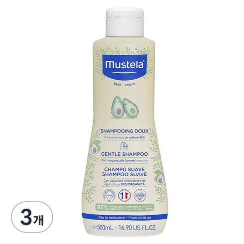 무스텔라젠틀샴푸 - 무스텔라 젠틀 유아 샴푸, 500ml, 3개