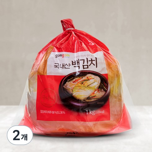 박규자 깔끔한 배추김치 8kg박규자 동치미 1kg - 곰곰 국내산 백김치, 1kg, 2개