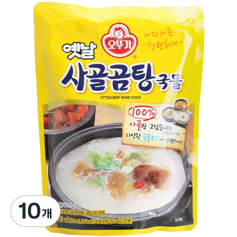 오뚜기 옛날 사골곰탕 국물, 500g, 10개