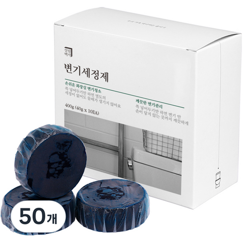 살림백서 변기세정제, 40g, 50개