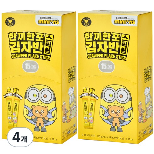 김자반 스틱 - 만전김 미니언즈 한끼한포 스틱 김자반, 150g, 4개