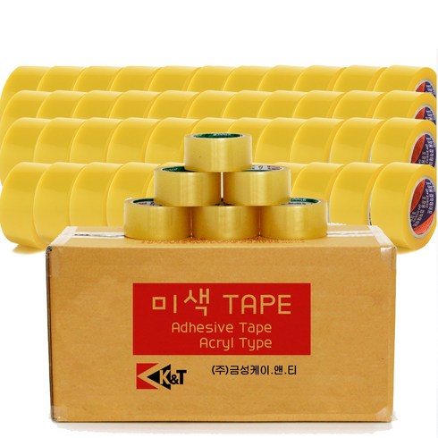 금성케이앤티 OPP 미색 테이프 48mm x 40m (63mic), 베이지, 50개입