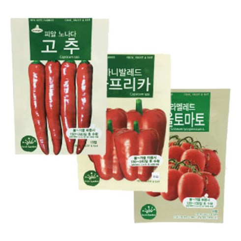 BFA 프리미엄 채소씨앗 3종세트 A 고추 + 파프리카 + 방울토마토, 1세트