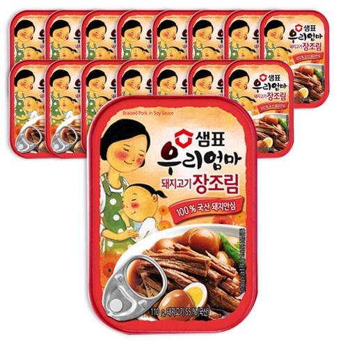 샘표 우리엄마 돼지고기 장조림, 110g, 16개