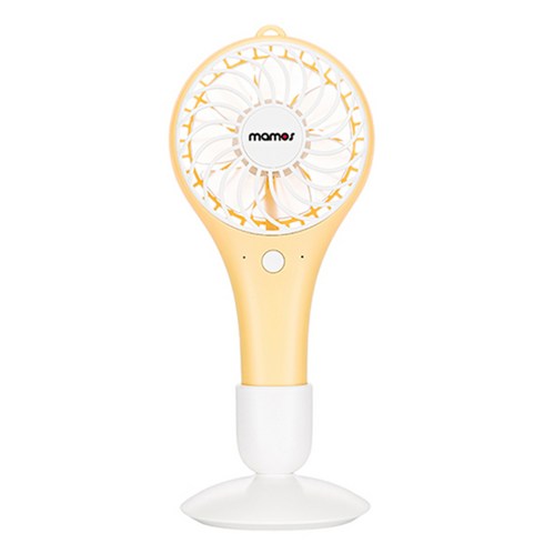 마모스 휴대용 미니 선풍기, MSF-2000, 옐로우