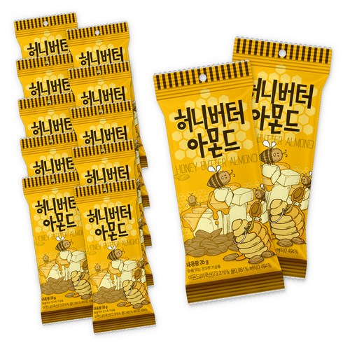 탐스팜 허니버터아몬드, 35g, 12개