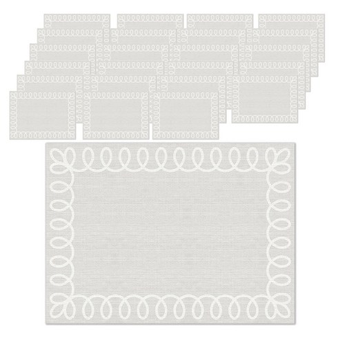 종이테이블매트 - 블린 코지 린넨 종이 테이블 매트 400 x 290 mm, 1개입, 24개