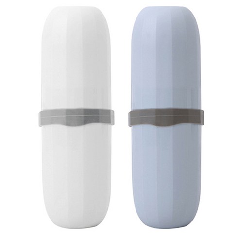 블럭마트 휴대용 2인용 칫솔치약 케이스, 랜덤 발송, 2개입