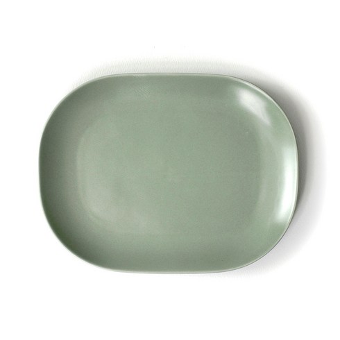 보울보울 레트로라인 오발플레이트, 그린티라떼, 1개