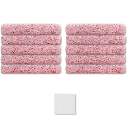 송월타월 코로나수건 40수 180g 10p 분홍 + 송월 행주 한국손 흰색, 혼합 색상, 1세트