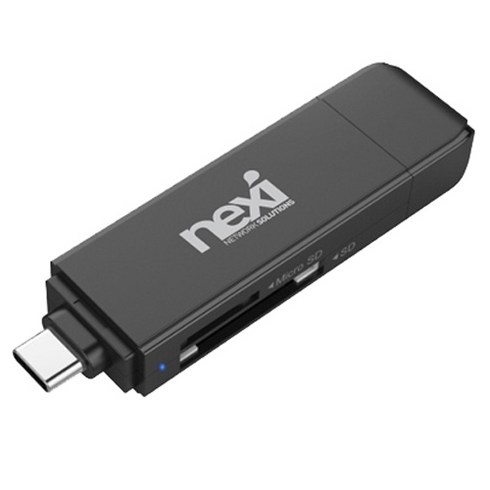 블랙박스리더기 - 넥시 USB3.1/3.0 OTG 카드리더기 마이크로 SD 카드 NX-U3130CR NX610, 블랙, 1개