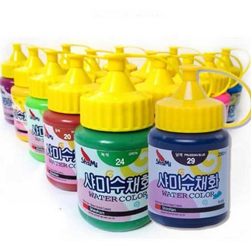 샤미 수채화물감 24녹색, 250ml 24녹색, 1색