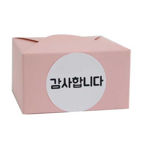 황씨네도시락 레이스박스 핑크 30p + 원형 감사합니다 스티커 화이트 30p 세트, 혼합 색상, 1세트