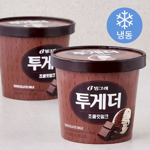 투게더 - 빙그레 투게더 초콜릿밀크 (냉동), 710ml, 2개