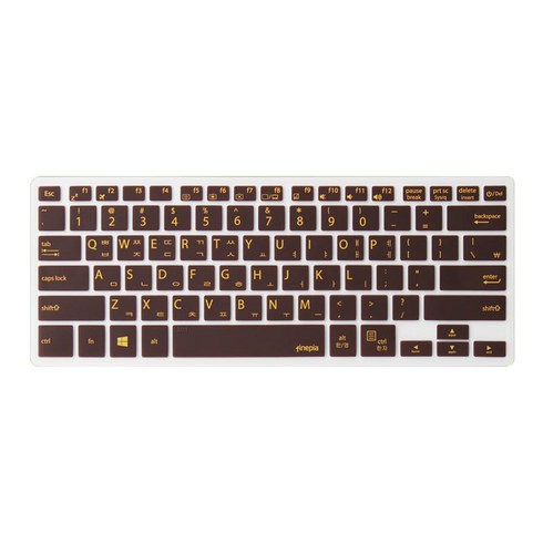 파인피아 ASUS 노트북용 문자인쇄 칼라 키스킨 ASUS13번 에이수스 비보북 X411UA / 비보북 A411UA-EB256T, 초코렛, 1