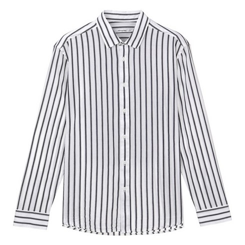 마인드브릿지 남성용 순면 변형 스트라이프 세미오버 셔츠 커플