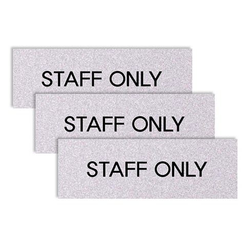 쁘띠팬시 펄싸인 표지판 180 x 60 mm F4026, STAFF ONLY, 3개입
